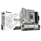 GIGABYTE B650M AORUS ELITE AX ICE Placa base - AMD Ryzen serie 9000, VRM de 12+2+2 fases, hasta 8000 MHz DDR5 (OC), 1xPCIe 5.0 + 1xPCIe 4.0 M.2, LAN 2,5 GbE, WIFI 6E, USB 3.2 Gen 2x2 - imagen 1
