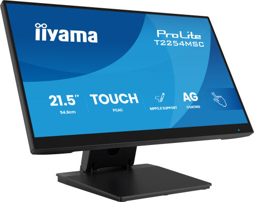 IIYAMA MONITOR, 21,5 PULGADAS T2254MSC-B2AG, 54,6 CM, 1920 x 1080 PIXELES, FULL HD, LED, 4 MS, NEGRO - imagen 1