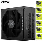 MSI FUENTE ALIMENTACION MSI MAG A1000GLS PCIE5,PSU,1000W,80 PLUS GOLD,MODULAR,135MM,ACTIVE PFC,PCI-E 5.0 (16 PIN)X1,PCI-E (6+2 PIN)X4,SATA (15 PIN)X11 - imagen 2