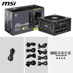 MSI FUENTE ALIMENTACION MSI MAG A750GLS PCIE5,PSU,750W,80 PLUS GOLD,MODULAR,120MM,ACTIVE PFC,PCI-E 5.0 (16 PIN)X1,PCI-E (6+2 PIN)X4,SATA (15 PIN)X5 - imagen 2