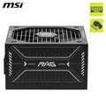 MSI FUENTE ALIMENTACION MSI MAG A750GLS PCIE5,PSU,750W,80 PLUS GOLD,MODULAR,120MM,ACTIVE PFC,PCI-E 5.0 (16 PIN)X1,PCI-E (6+2 PIN)X4,SATA (15 PIN)X5 - imagen 1