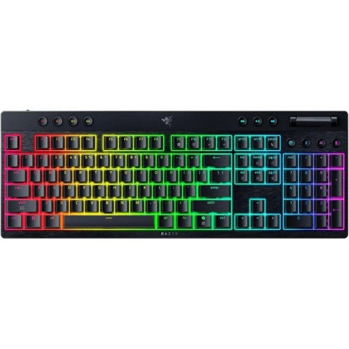 Razer BlackWidow V4 Low-Profile HyperSpeed teclado Juego USB + RF Wireless + Bluetooth QWERTY Internacional de EE.UU. Negro - imagen 1