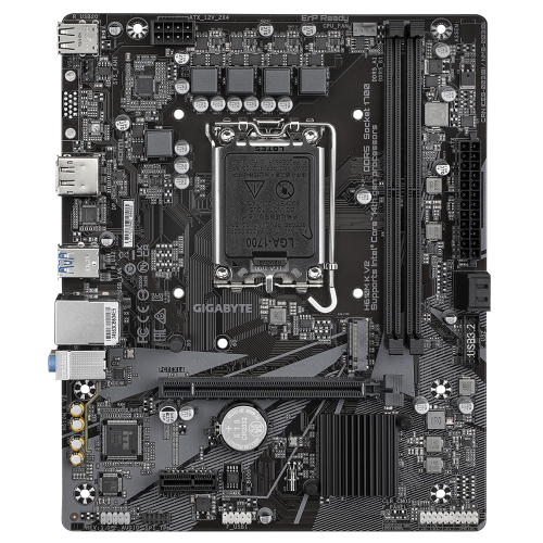 GIGABYTE H610M K V2 Placa base - Procesadores Intel Core 14ª generación, hasta 5600 MHz DDR5, 1xPCIe 3.0 M.2, LAN 1GbE, USB 3.2 Gen 1 - imagen 2
