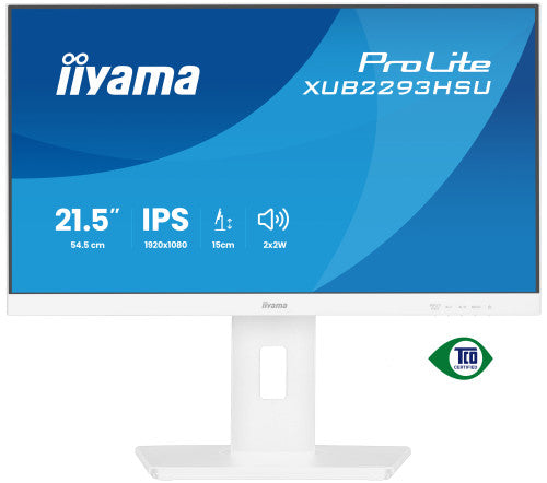Iiyama MONITOR IYAMA PROLITE, 21,5 PULAGADS, 54,5 CM, IPS PANEL TECHNOLOGY LED, 1920X1080, 100 HZ, MATE BLANCA - imagen 2