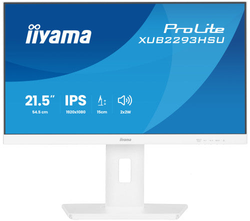 Iiyama MONITOR IYAMA PROLITE, 21,5 PULAGADS, 54,5 CM, IPS PANEL TECHNOLOGY LED, 1920X1080, 100 HZ, MATE BLANCA - imagen 3
