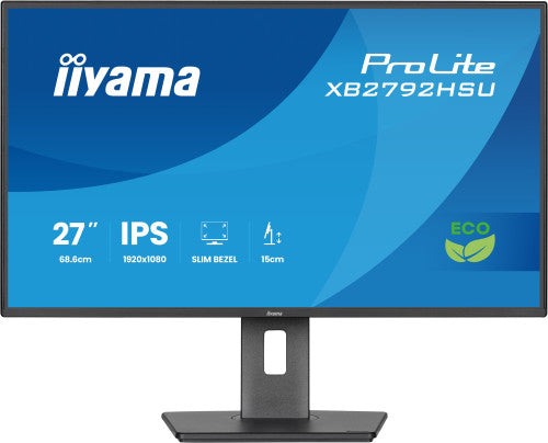 Iiyama MONITOR IIYAMA PROLITE XB2792HSU-B1, 68,6 CM (27"), 1080 X 1920 PIXELES, QUAD HD, LED, 3 MS, NEGRO - imagen 2