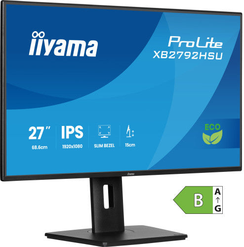 Iiyama MONITOR IIYAMA PROLITE XB2792HSU-B1, 68,6 CM (27"), 1080 X 1920 PIXELES, QUAD HD, LED, 3 MS, NEGRO - imagen 1