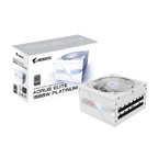 GIGABYTE AORUS ELITE P1000W ICE Fuente de Alimentación - PCIe 5.0, 80 PLUS Platinum, Diseño completamente modular, Ventilador de 120 mm, Compatible con ATX 3.0, Enchufe UE - imagen 1