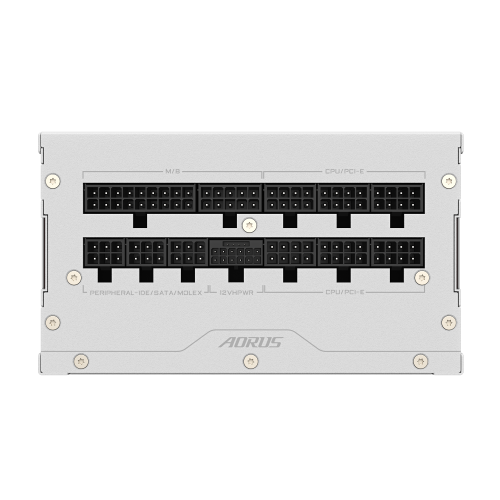 GIGABYTE AORUS ELITE P1000W ICE Fuente de Alimentación - PCIe 5.0, 80 PLUS Platinum, Diseño completamente modular, Ventilador de 120 mm, Compatible con ATX 3.0, Enchufe UE - imagen 3