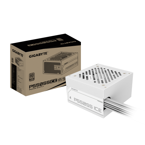 GIGABYTE P550SS ICE Fuente de Alimentación - PCIe 5.0, 80 PLUS Silver, Ventilador de 120 mm, Compatible con ATX 3.0, Enchufe EU - imagen 1
