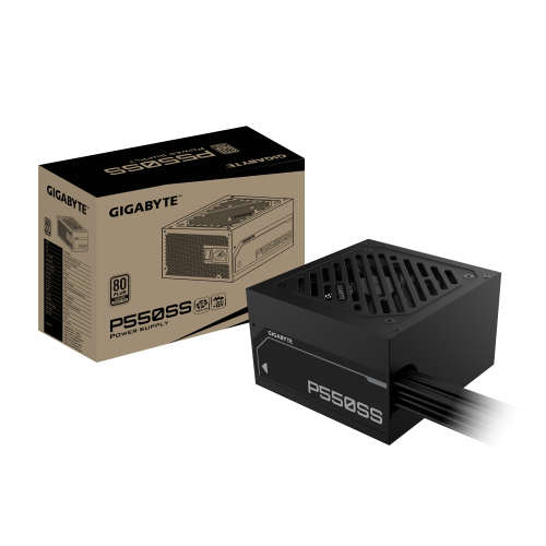 GIGABYTE P550SS Fuente de Alimentación - PCIe 5.0, 80 PLUS Silver, Ventilador de 120 mm, Compatible con ATX 3.0, Enchufe EU - imagen 1