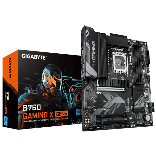 GIGABYTE B760 GAMING X GEN5 Placa Base – Compatible con procesadores Intel Core 14ª generación, VRM de 8+1+1 fases, hasta 5600 MHz DDR5, 3 x M.2 PCIe 4.0, LAN 2.5 GbE, USB 3.2 Gen 2 - imagen 1