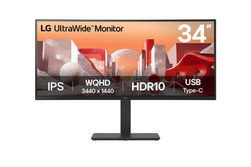 Imagen de LG 34BA75QE-B pantalla para PC 86,4 cm (34") 3440 x 1440 Pixeles Wide Quad HD LCD Negro