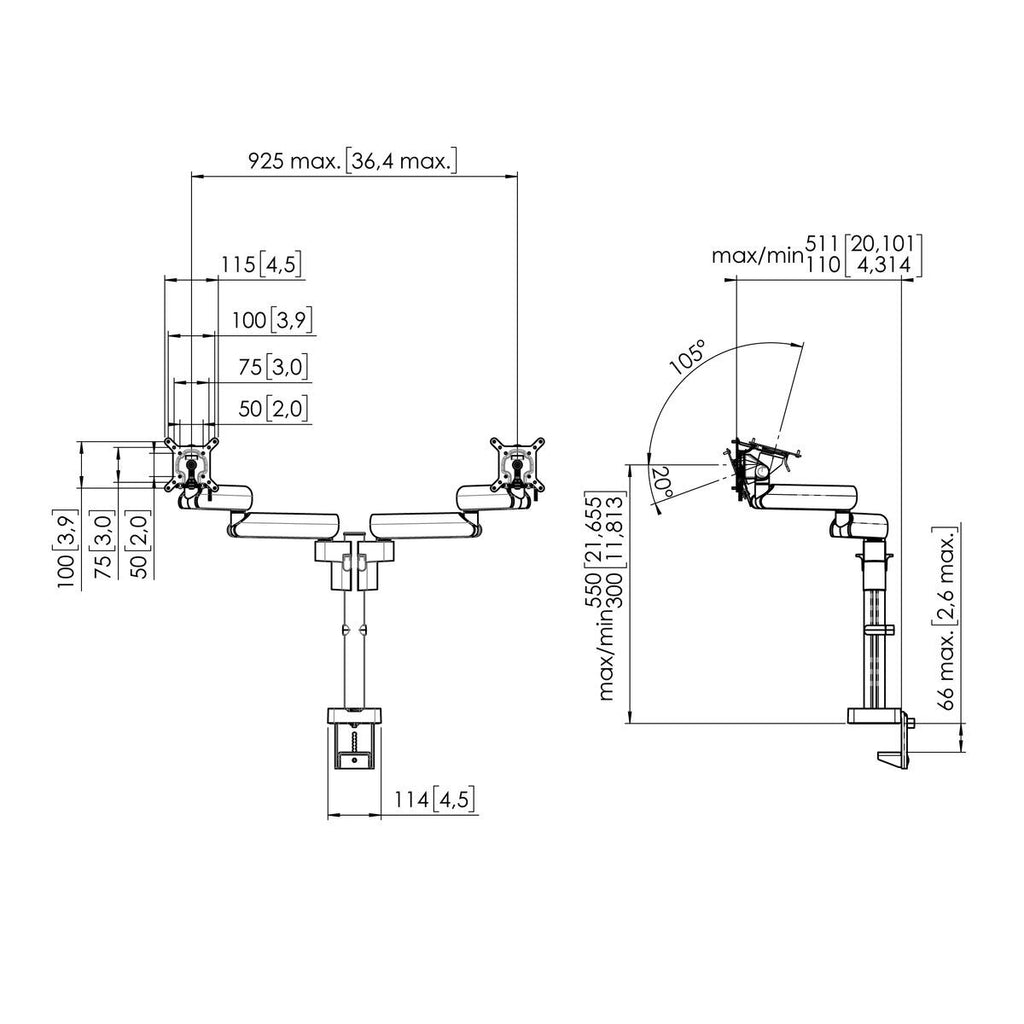 VOGELS SOPORTE (MOMO2237S) MONITOR ARM MOTION WHITE - imagen 3