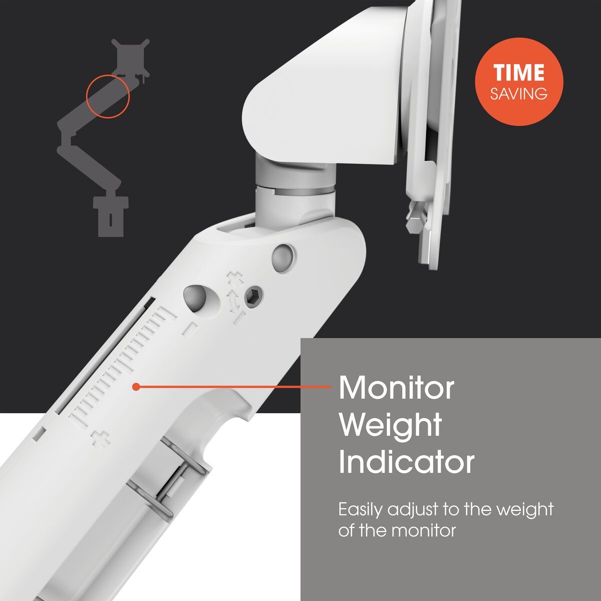 VOGELS SOPORTE (MOMO4127S) MONITOR ARM MOTION PLUS WHITE - imagen 3