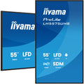 Iiyama MONITOR IIYAMA 55" 3840X2160, UHD VA, 500CD/M2, HORIZ VERT,FAILOVER,MM 2X 10W, HDMI 3X, DP, DP-OUT, USB 2.0 X2, WIFI, LAN, MEDIA PLAY USB, LAN / RS232C, IISIGNAGE2, IISHARE, IICONTROL ANDROID 11, PC-SLOT SDM-L, 24/7, VESA 400X400 (LH5575UHS-B2AG) - imagen 1