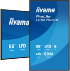 Iiyama MONITOR IIYAMA 55" 3840X2160, UHD VA, 500CD/M2, HORIZ VERT,FAILOVER,MM 2X 10W, HDMI 3X, DP, DP-OUT, USB 2.0 X2, WIFI, LAN, MEDIA PLAY USB, LAN / RS232C, IISIGNAGE2, IISHARE, IICONTROL ANDROID 11, PC-SLOT SDM-L, 24/7, VESA 400X400 (LH5575UHS-B2AG) - imagen 1