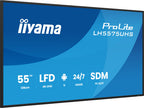Iiyama MONITOR IIYAMA 55" 3840X2160, UHD VA, 500CD/M2, HORIZ VERT,FAILOVER,MM 2X 10W, HDMI 3X, DP, DP-OUT, USB 2.0 X2, WIFI, LAN, MEDIA PLAY USB, LAN / RS232C, IISIGNAGE2, IISHARE, IICONTROL ANDROID 11, PC-SLOT SDM-L, 24/7, VESA 400X400 (LH5575UHS-B2AG) - imagen 3