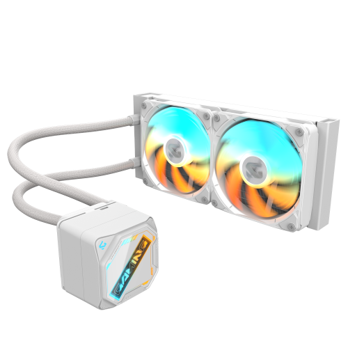 GIGABYTE GAMING 240 ICE Refrigeración Líquida para CPU - 2x120mm Ventiladores ARGB, mecanismo de enclavamiento deslizante, DAISY-CHAIN, Compatible con Intel LGA 1851 y AMD AM5 - imagen 2