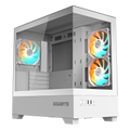 GIGABYTE C201 PANORAMIC ICE Caja para PC – Torre media, m-ATX, compatible con radiador de 360 mm, 3 ventiladores preinstalados, USB 3.0, compatible con RGB Fusion - imagen 1