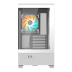 GIGABYTE C201 PANORAMIC ICE Caja para PC – Torre media, m-ATX, compatible con radiador de 360 mm, 3 ventiladores preinstalados, USB 3.0, compatible con RGB Fusion - imagen 3
