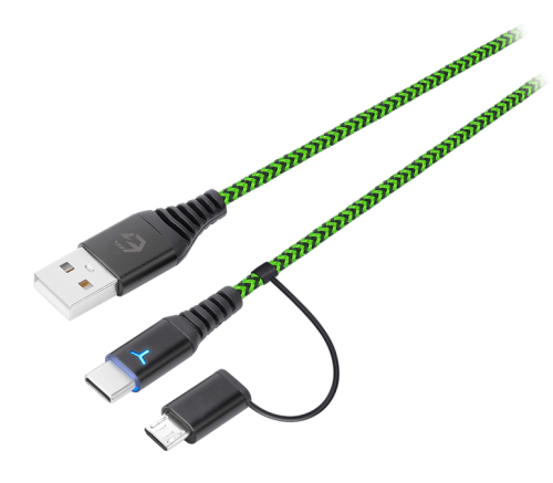 EgoGear SCH10-XX-GN cable USB 3 m USB A USB C Negro, Verde - imagen 2