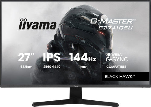 Iiyama MONITOR IIYAMA 27 PULGADAS RESOLUCION WQHD (2560X1440), PANEL IPS, 1 MS (MPRT), 75 HZ, BRILLO 250, CONTRASTE 1000:1, HDMI, DISPLAYPORT, USB HUB, ALTAVOCES 2, FLICKER-FREE, LOW BLUE LIGHT, FREE SYNC, MODOS DE JUEGO PREDEFINIDOS Y PERSONALIZADOS - imagen 1