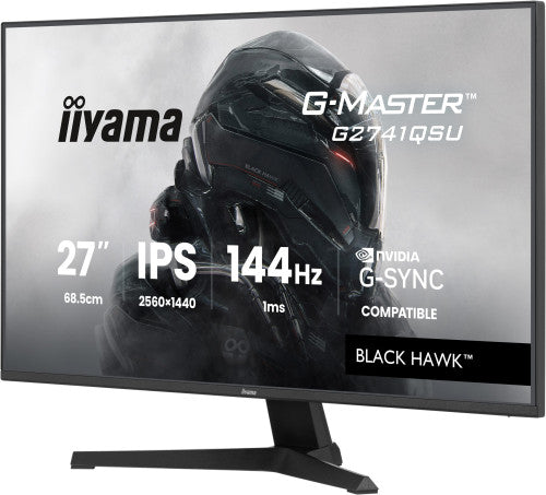 Iiyama MONITOR IIYAMA 27 PULGADAS RESOLUCION WQHD (2560X1440), PANEL IPS, 1 MS (MPRT), 75 HZ, BRILLO 250, CONTRASTE 1000:1, HDMI, DISPLAYPORT, USB HUB, ALTAVOCES 2, FLICKER-FREE, LOW BLUE LIGHT, FREE SYNC, MODOS DE JUEGO PREDEFINIDOS Y PERSONALIZADOS - imagen 2