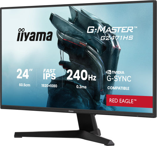 Iiyama MONITOR IIYAMA 24 PULGADAS RESOLUCIÓN FULL HD (1920X1080), PANEL IPS, 0,8 MS (MPRT), 165 HZ, BRILLO 250, CONTRASTE 1100:1, HDMI, DISPLAYPORT, USB HUB, ALTAVOCES 2 × 2W, FLICKER-FREE, LOW BLUE LIGHT, FREE SYNC, BLACK TUNER. - imagen 2