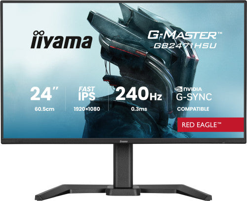 Iiyama MONITOR IIYAMA 24 PULGADAS RESOLUCION FULL HD (1920X1080), PANEL FAST IPS, 0,8 MS (MPRT), 240 HZ, BRILLO 250, CONTRASTE 1100:1, HDMI, DISPLAYPORT, USB HUB, ALTAVOCES, FLICKER-FREE, LOW BLUE LIGHT, FREE SYNC PREMIUM - imagen 1