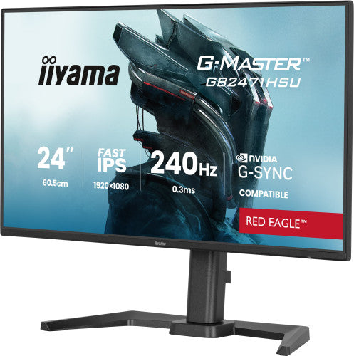 Iiyama MONITOR IIYAMA 24 PULGADAS RESOLUCION FULL HD (1920X1080), PANEL FAST IPS, 0,8 MS (MPRT), 240 HZ, BRILLO 250, CONTRASTE 1100:1, HDMI, DISPLAYPORT, USB HUB, ALTAVOCES, FLICKER-FREE, LOW BLUE LIGHT, FREE SYNC PREMIUM - imagen 3
