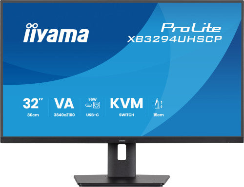 Iiyama MONITOR IIYAMA, 32 PULGADAS, VA 4K BASE USB-C (95W), CONMUTADOR KVM, PUERTO LAN, COMPATIBILIDAD PIP/PBP - imagen 2