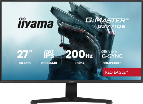 Iiyama MONITOR IIYAMA 27 PULGADAS RESOLUCION QHD (2560X1440), PANEL IPS, 1 MS (MPRT), 200 HZ, BRILLO 400, CONTRASTE 1000:1, HDMI, DISPLAYPORT, USB HUB, ALTAVOCES 2, FLICKER-FREE, LOW BLUE LIGHT, FREE SYNC PREMIUM, BLACK TUNER - imagen 1