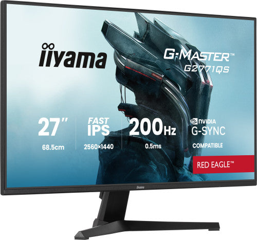 Iiyama MONITOR IIYAMA 27 PULGADAS RESOLUCION QHD (2560X1440), PANEL IPS, 1 MS (MPRT), 200 HZ, BRILLO 400, CONTRASTE 1000:1, HDMI, DISPLAYPORT, USB HUB, ALTAVOCES 2, FLICKER-FREE, LOW BLUE LIGHT, FREE SYNC PREMIUM, BLACK TUNER - imagen 3