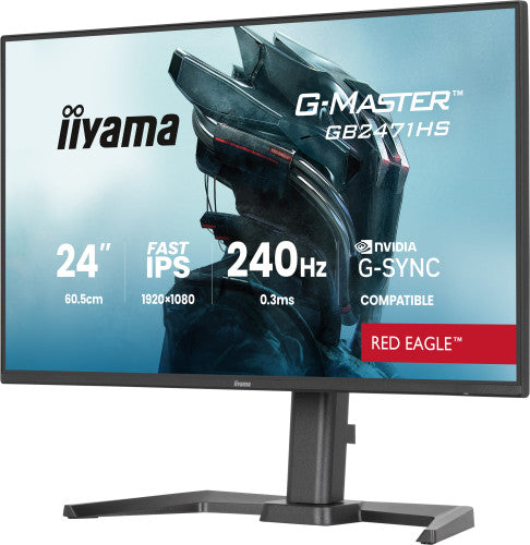 Iiyama MONITOR IIYAMA 24 PULGADAS RESOLUCION FULL HD (1920X1080), PANEL FAST IPS, 0,8 MS (MPRT), 165 HZ, BRILLO 250, CONTRASTE 1100:1, HDMI, DISPLAYPORT, USB HUB, ALTAVOCES, FLICKER-FREE, LOW BLUE LIGHT, FREE SYNC PREMIUM, MODOS DE JUEGO PREDEFINIDOS - imagen 3