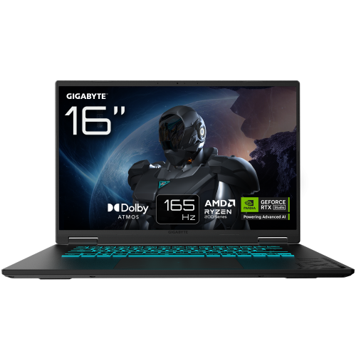 GIGABYTE PORTATIL GAMING A16 GA63WHAB7W,AMD RYZEN 7 260,32GB DDR5,SSD 1TB,16” IPS WUXGA 165HZ,RTX5070/8GB,FREE DOS - imagen 1