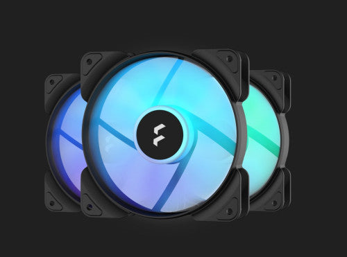 Fractal Design FRACTAL VENTILADOR CAJA ASPECT 12 SERIES RGB PWM 120MM MARCO NEGRO PACK 3 UNID (FD-F-AS1-1207)