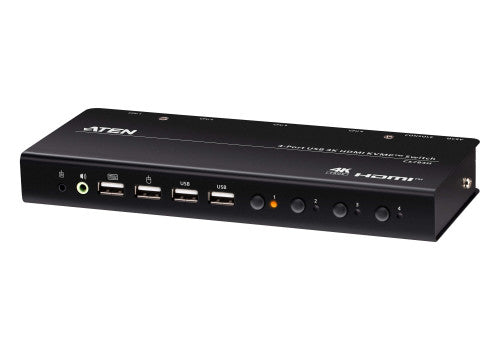 ATEN 4-PORT USB 4K HDMI KVMP SWITCH WITH USB PERIPHERAL SUPPORT - imagen 1