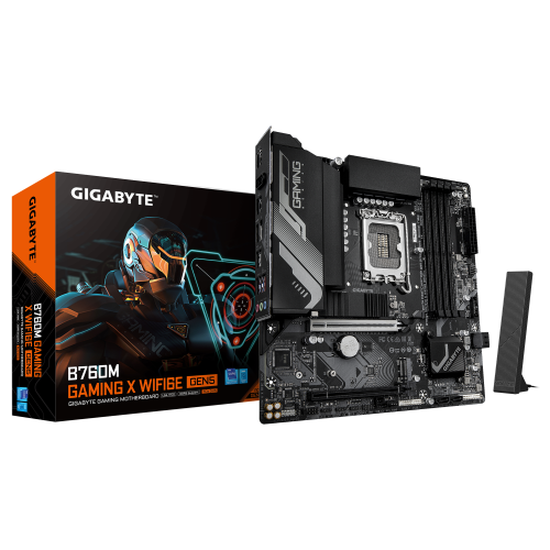 Gigabyte PLACA GIGABYTE B760M GAMING X WF6E GEN5,INTEL,1700,B760,4DDR5,192GB,HDMI+DP,4SATA+3M.2,3USB 3.2+USB-C,2.5GB+WIFI6E+BT5.3,MATX - imagen 1