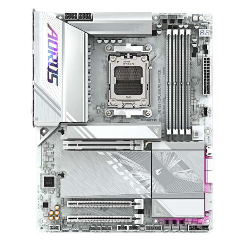 Gigabyte PLACA GIGABYTE X870E A ELITE WIFI7 ICE (BLANCO),AMD,AM5,X870E,4DDR5,256GB,1HDMI+1FHDMI+2USB4,4SATA3+4M.2,2.5GBLAN+WIFI7+BT5.4,6USB3.2+TB,ATX - imagen 2