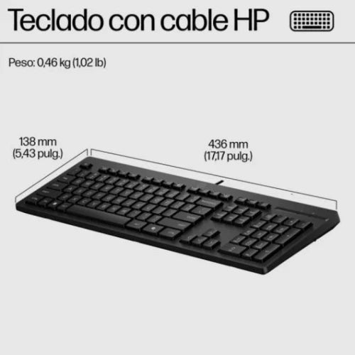 HP Teclado con cable USB 125 G2 - imagen 2