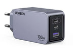 Ugreen Nexode Pro EU 3-Port GaN PD Fast Charger With USB-C Cable Universal Negro, Gris Corriente alterna Carga rápida Interior - imagen 2