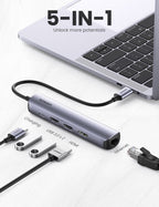 Ugreen 10919 base para portátil y replicador de puertos Alámbrico USB 3.2 Gen 1 (3.1 Gen 1) Type-C Gris - imagen 2