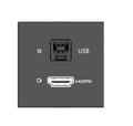 KRAMER ROOM CONNECTIVITY PASSIVE BLACK MODULE WITH 1 HDMI PORT + 1 USBB PORT INPUT.- MD-H+B/AF(B) (80-000358)