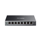 TP-Link Omada ES208GP switch Gestionado L2 Gigabit Ethernet (10/100/1000) Energía sobre Ethernet (PoE) DIN rail Negro - imagen 1
