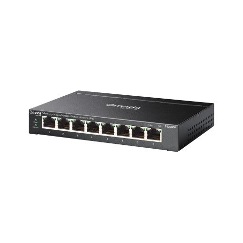 TP-Link Omada ES208GP switch Gestionado L2 Gigabit Ethernet (10/100/1000) Energía sobre Ethernet (PoE) DIN rail Negro - imagen 3