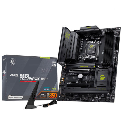 MSI PLACA MSI MAG B850 TOMAHAWK WIFI,AMD,AM5,B850,4DDR5,256GB,1HDMI,4SATA3+2M.2,5GBLAN+WIFI7+BT5.4,4USB3.2+2 TYPE-C,ATX - imagen 1