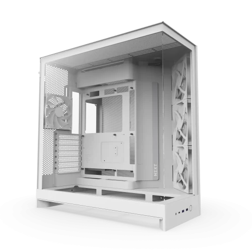NZXT CAJA NZXT H9 FLOW (2025) DUAL-CHAMBER MID-TOWER CASE - ALL WHITE - imagen 1