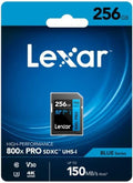 LEXAR 256GB PROFESSIONAL 800X PRO SDXC UHS-I CARDS, UP TO 150MB/S READ 45MB/S WRITE C10 V30 U3 - imagen 1