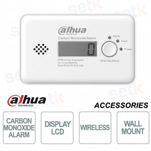 Dahua (DHI-HY-GC21B-W2(868)) DAHUA ALARMAS DETECTOR DE MONOXIDO DE CARBONO VIA RADIO - imagen 1